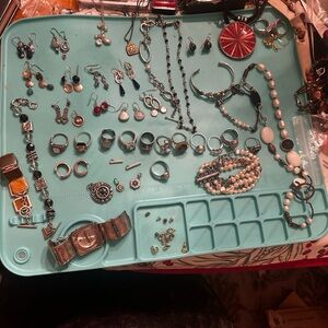 Assorted Jewelry Collection with Silver and White Accents